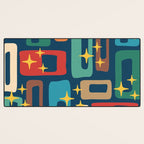 Retro Mid Century Modern Abstract Pattern 221 Desk Mat Gallery Image 3