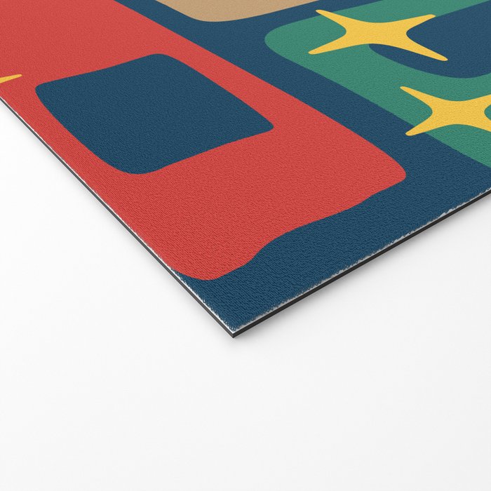 Retro Mid Century Modern Abstract Pattern 221 Welcome Mat Gallery Image 2