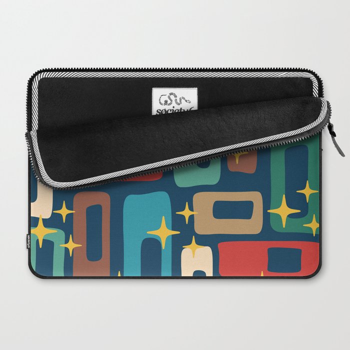 Retro Mid Century Modern Abstract Pattern 221 Laptop Sleeve Gallery Image 2