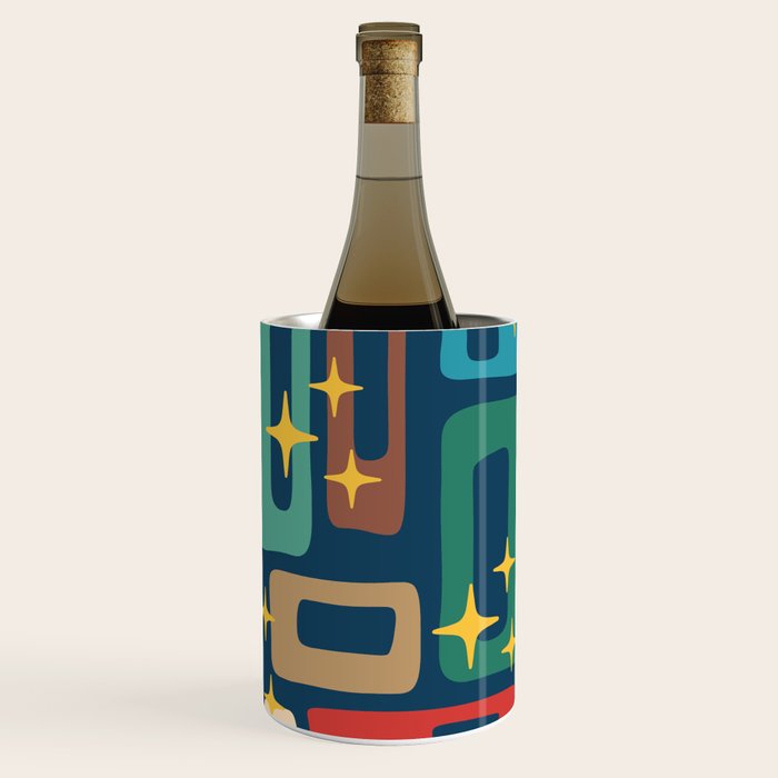 Retro Mid Century Modern Abstract Pattern 221 Wine Chiller Gallery Image 3