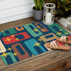 Retro Mid Century Modern Abstract Pattern 221 Outdoor Rug Gallery Image 2