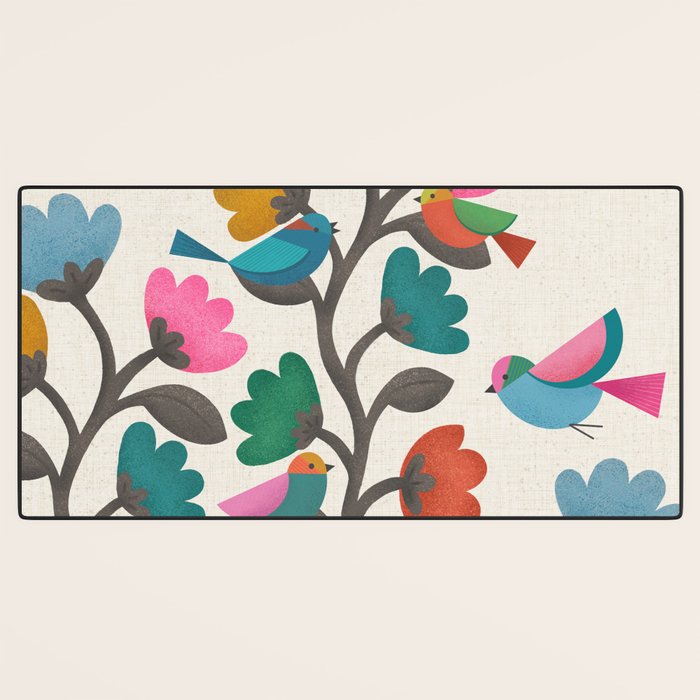 Birds & Blossoms Desk Mat Gallery Image 3