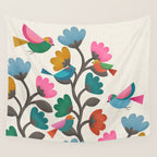 Birds & Blossoms Wall Tapestry Gallery Image 4