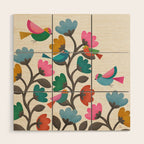 Birds & Blossoms Wood Wall Art Gallery Image 1