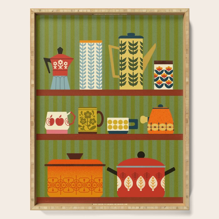 Retro 70s Kitchen Curios Serving Tray Gallery Image 1