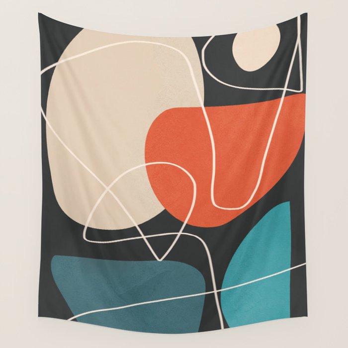 Minimal Colorful Abstract Shapes 12 Wall Tapestry Gallery Image 4