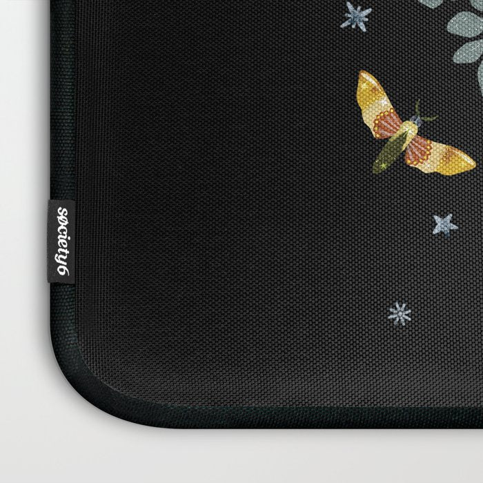 Moonlit Owl and Fluttering Moths Laptop Sleeve Gallery Image 3