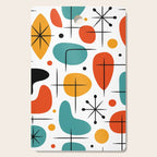 Retro Mid Century Modern Atomic Starburst Pattern Cutting Board Gallery Image 1