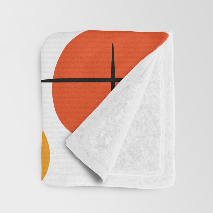 Retro Mid Century Modern Atomic Starburst Pattern Throw Blanket Gallery Image 3