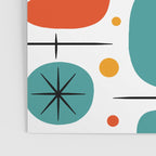 Retro Mid Century Modern Atomic Starburst Pattern Poster Gallery Image 3