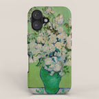 White Rose In A Vase Vincent van Gogh 1890 Oil on Canvas Still Life With Floral Arrangement iPhone Case Gallery Image 1