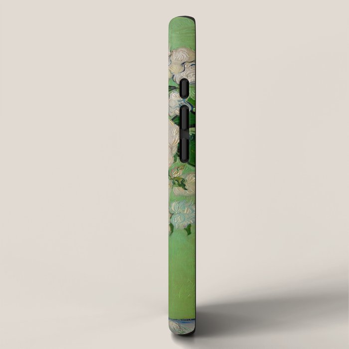 White Rose In A Vase Vincent van Gogh 1890 Oil on Canvas Still Life With Floral Arrangement iPhone Case Gallery Image 2