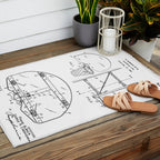 Basketball Net Patent - Basketball Fan Coach Player Art - White Outdoor Rug Gallery Image 2