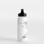 Basketball Net Patent - Basketball Fan Coach Player Art - White Water Bottle Gallery Image 3