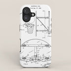 Basketball Net Patent - Basketball Fan Coach Player Art - White iPhone Case Gallery Image 1