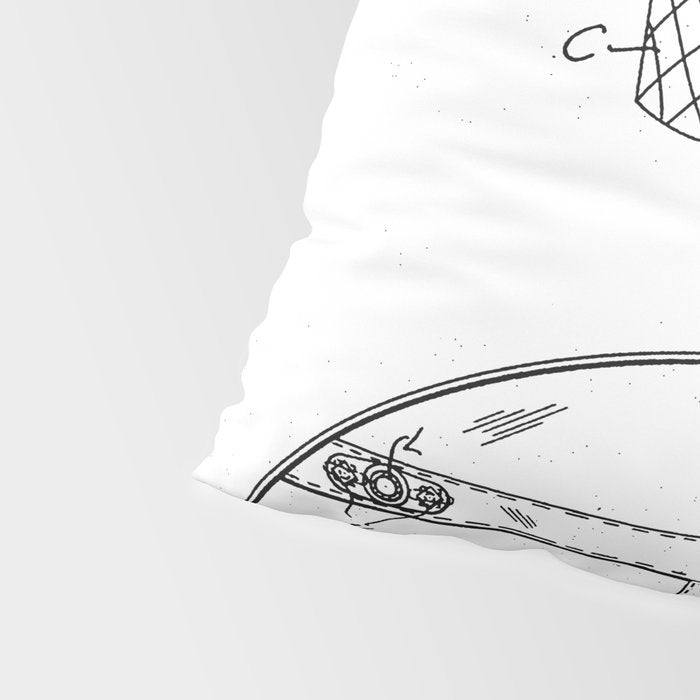 Basketball Net Patent - Basketball Fan Coach Player Art - White Pillow Sham Gallery Image 4