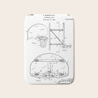 Basketball Net Patent - Basketball Fan Coach Player Art - White Bath Mat Gallery Image 1