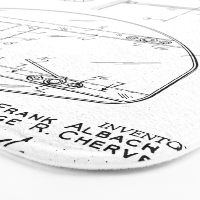 Basketball Net Patent - Basketball Fan Coach Player Art - White Bath Mat Gallery Image 3
