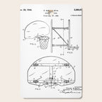 Basketball Net Patent - Basketball Fan Coach Player Art - White Cutting Board Gallery Image 1