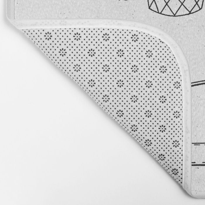 Basketball Net Patent - Basketball Fan Coach Player Art - White Bath Mat Gallery Image 2