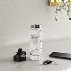 Basketball Net Patent - Basketball Fan Coach Player Art - White Water Bottle Gallery Image 4