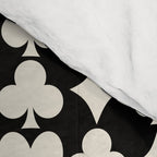 Card Suit Motifs I Black and White Comforter Gallery Image 4