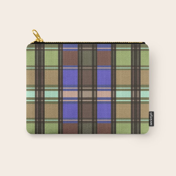Fusion Colorful Toned Grids Carry All Pouch Gallery Image 1