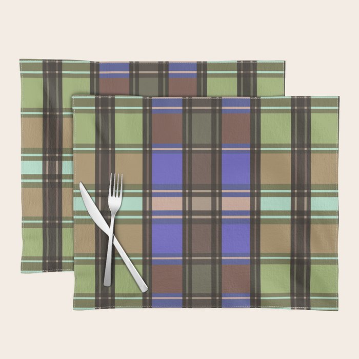 Fusion Colorful Toned Grids Placemat Gallery Image 1