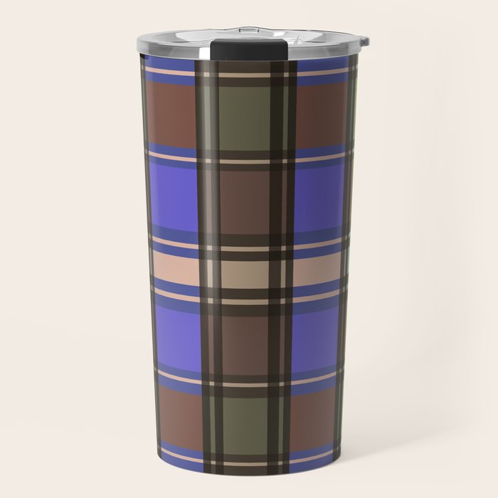 Fusion Colorful Toned Grids Travel Mug Gallery Image 1