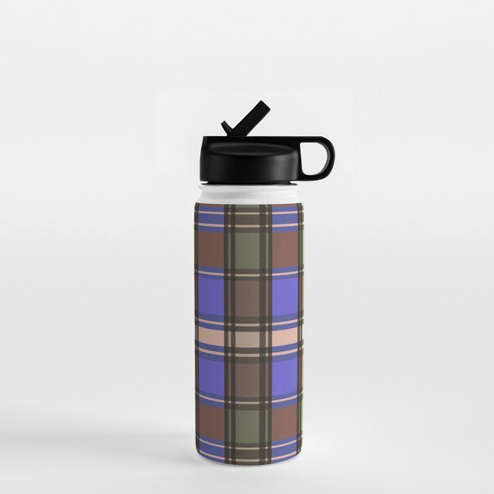 Fusion Colorful Toned Grids Water Bottle Gallery Image 1