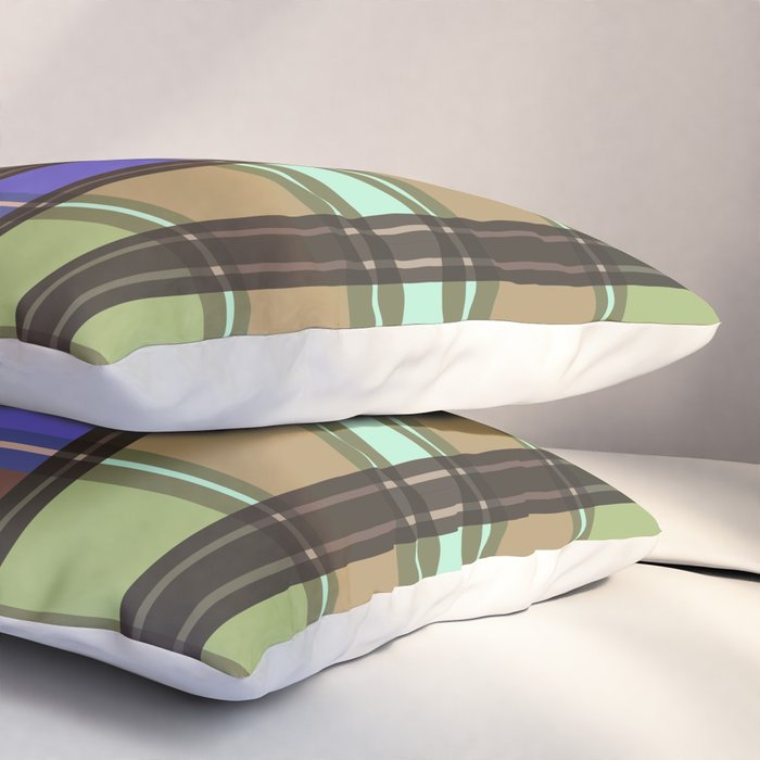 Fusion Colorful Toned Grids Pillow Sham Gallery Image 3