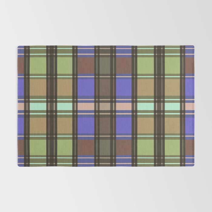 Fusion Colorful Toned Grids Rug Gallery Image 2