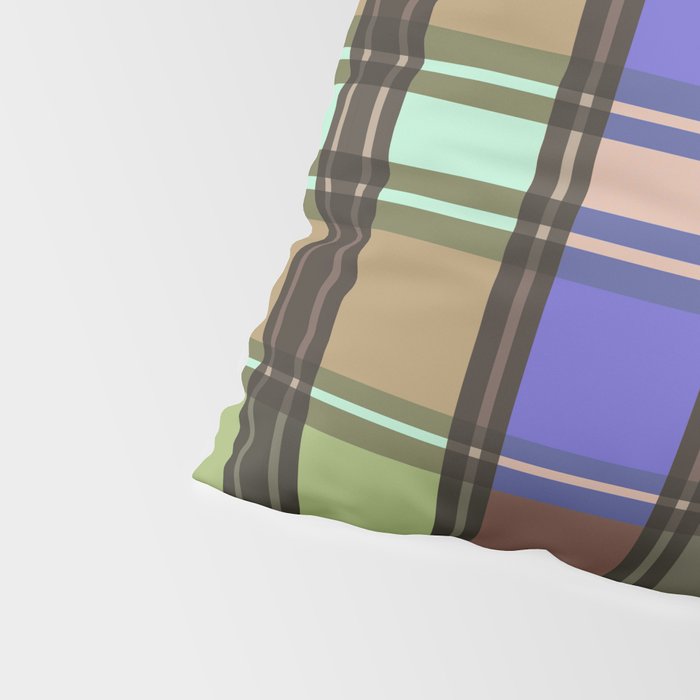 Fusion Colorful Toned Grids Pillow Sham Gallery Image 4