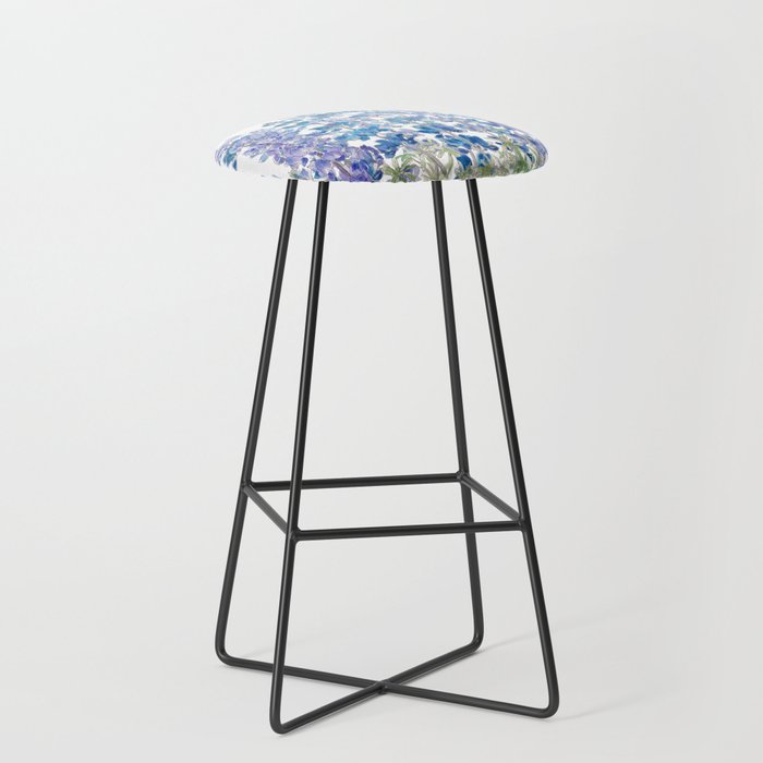 blue and purple lupin flowers horizontal  Stool Gallery Image 1