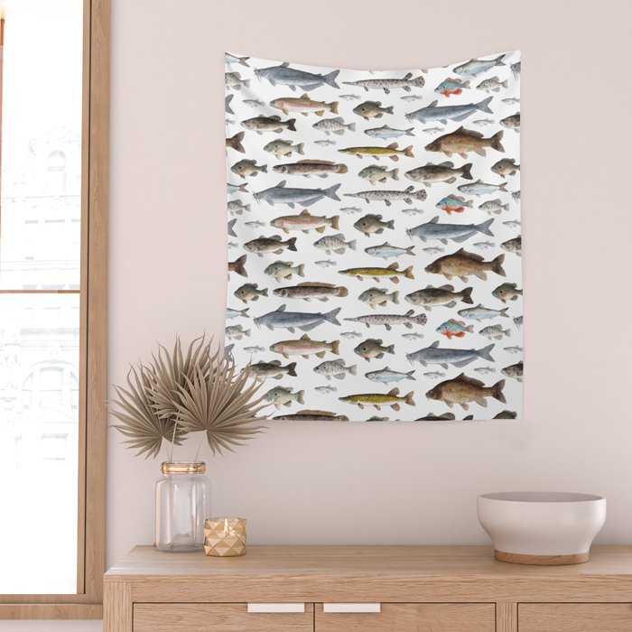 A Few Freshwater Fish Wall Tapestry Gallery Image 2