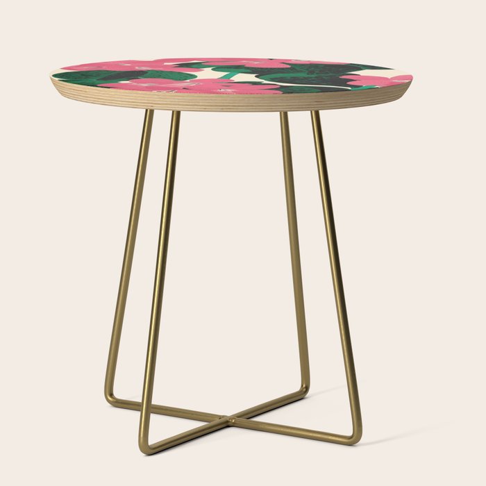 Azalea Blossoms with Jade Leaves Side Table Gallery Image 1