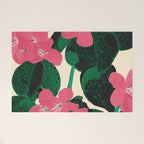 Azalea Blossoms with Jade Leaves Welcome Mat Gallery Image 1