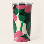 Azalea Blossoms with Jade Leaves Travel Mug Gallery Image 1