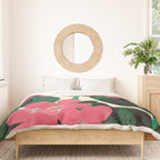 Azalea Blossoms with Jade Leaves Duvet Cover Gallery Image 3