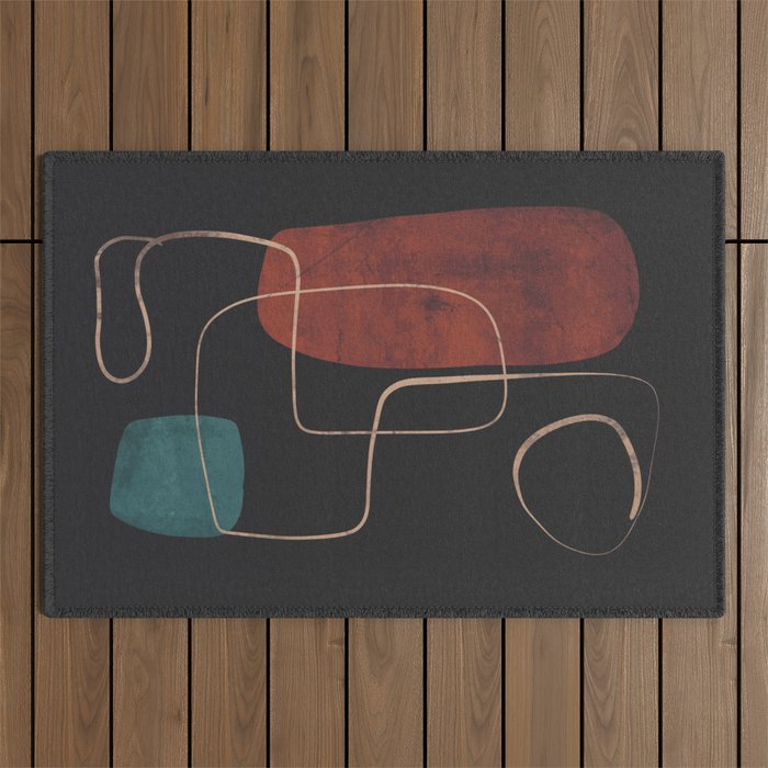 Modern Abstract Art 16 Outdoor Rug Gallery Image 1