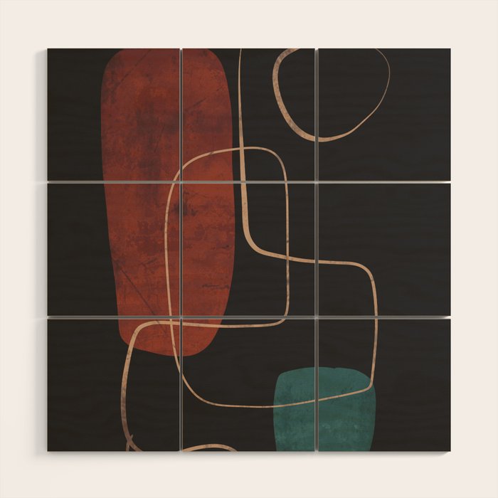 Modern Abstract Art 16 Wood Wall Art Gallery Image 1