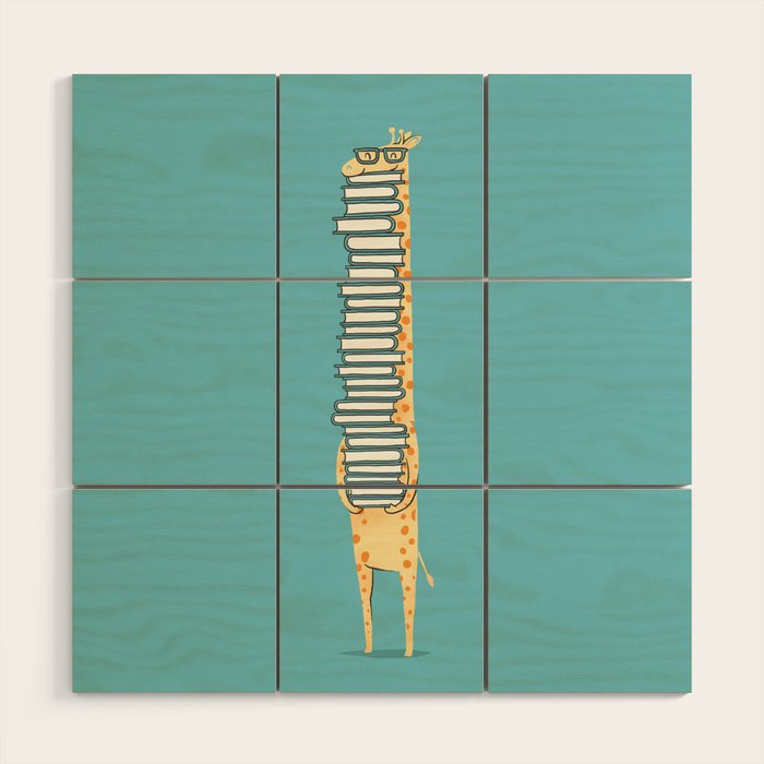 A Book Lover (blue) Wood Wall Art Gallery Image 1