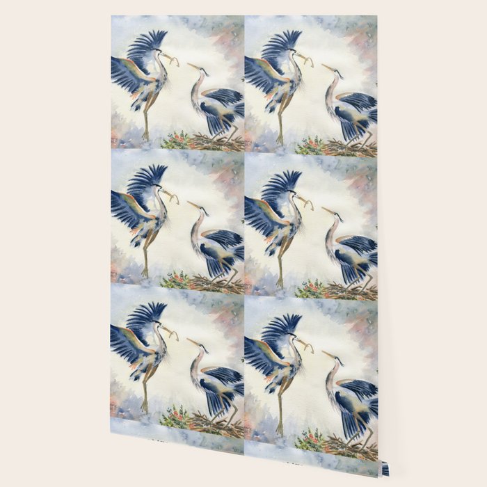 Great Blue Heron Couple Wallpaper Gallery Image 2