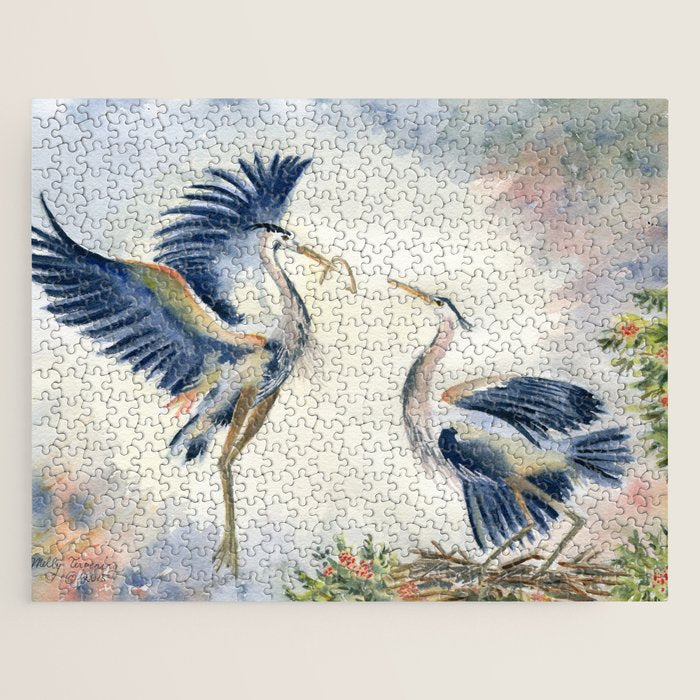 Great Blue Heron Couple Jigsaw Puzzle Gallery Image 1