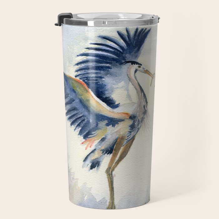 Great Blue Heron Couple Travel Mug Gallery Image 3
