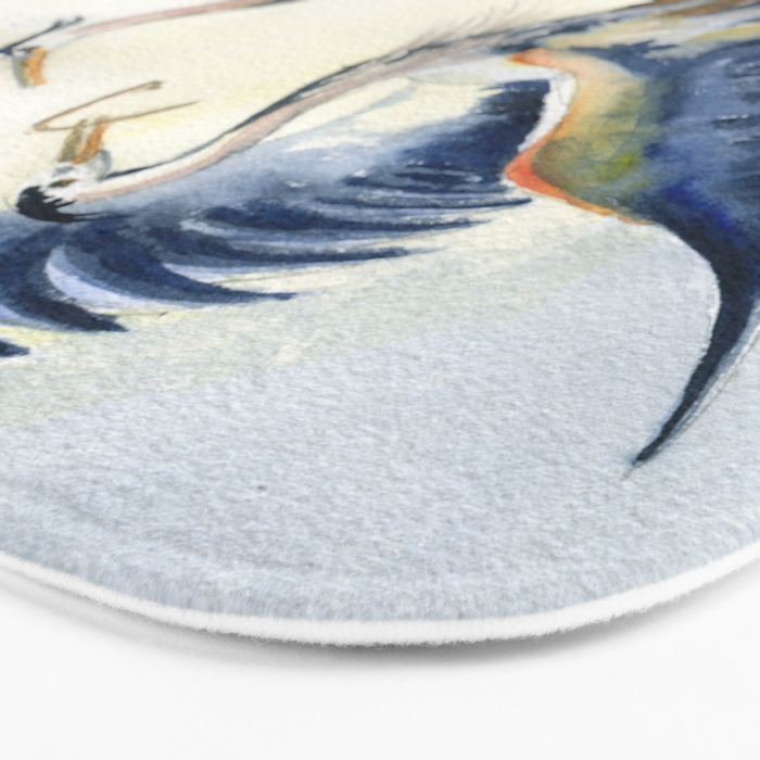 Great Blue Heron Couple Bath Mat Gallery Image 3