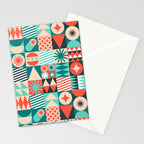 Mid Century Retro Holiday Stationery Card Gallery Image 2