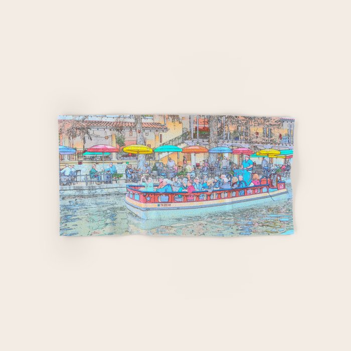 Ride Down The River - San Antonio, Texas Bath Towel Gallery Image 1