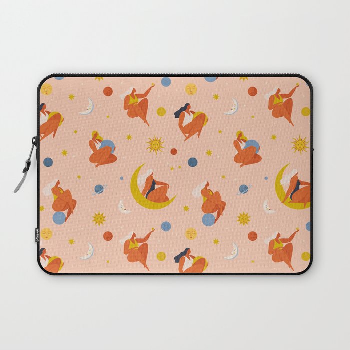 Collection of women holding planet with dream universe. Laptop Sleeve Gallery Image 1