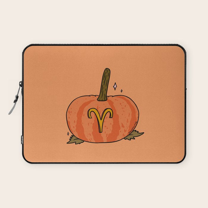 Aries Pumpkin Laptop Sleeve Gallery Image 1